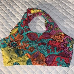 Yogabela size Large floral sports bra